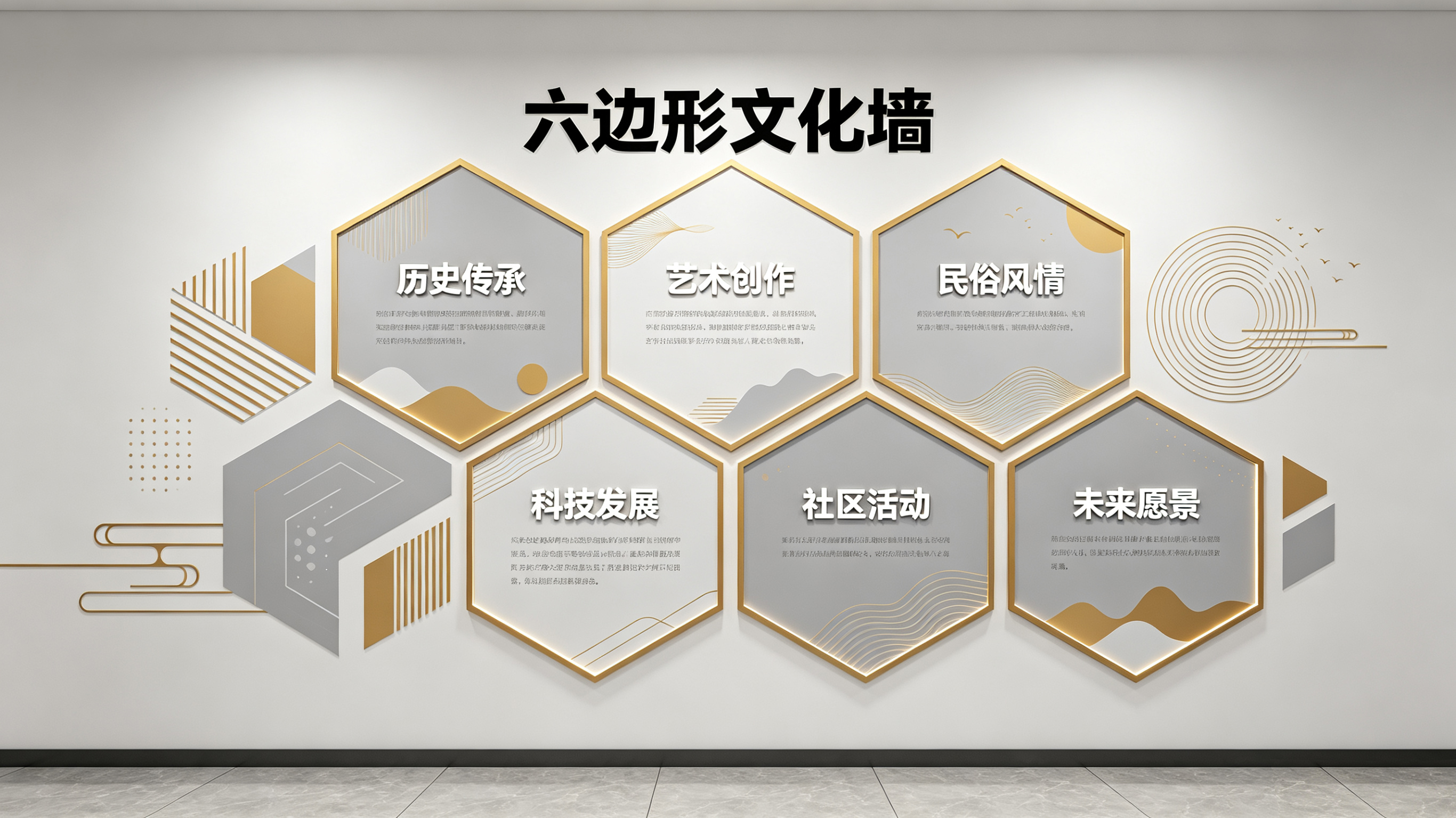  象山企业文化墙 | 六边形信息美学